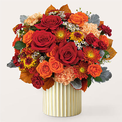 Merlot Bouquet with Ivory Vase – FLOWERS BY DICK & SON INC, Akron OH