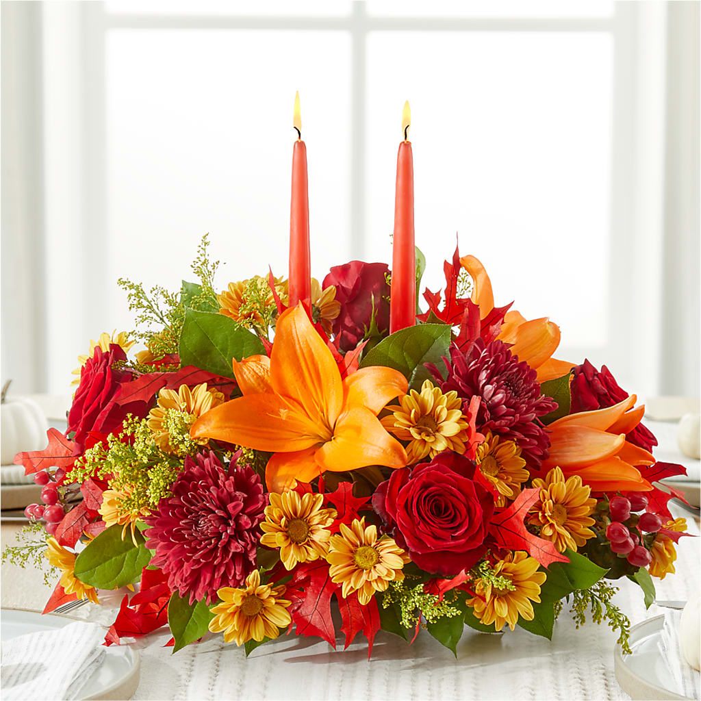 Autumn's Embrace Centerpiece – FLOWERS BY DICK & SON INC, Akron OH