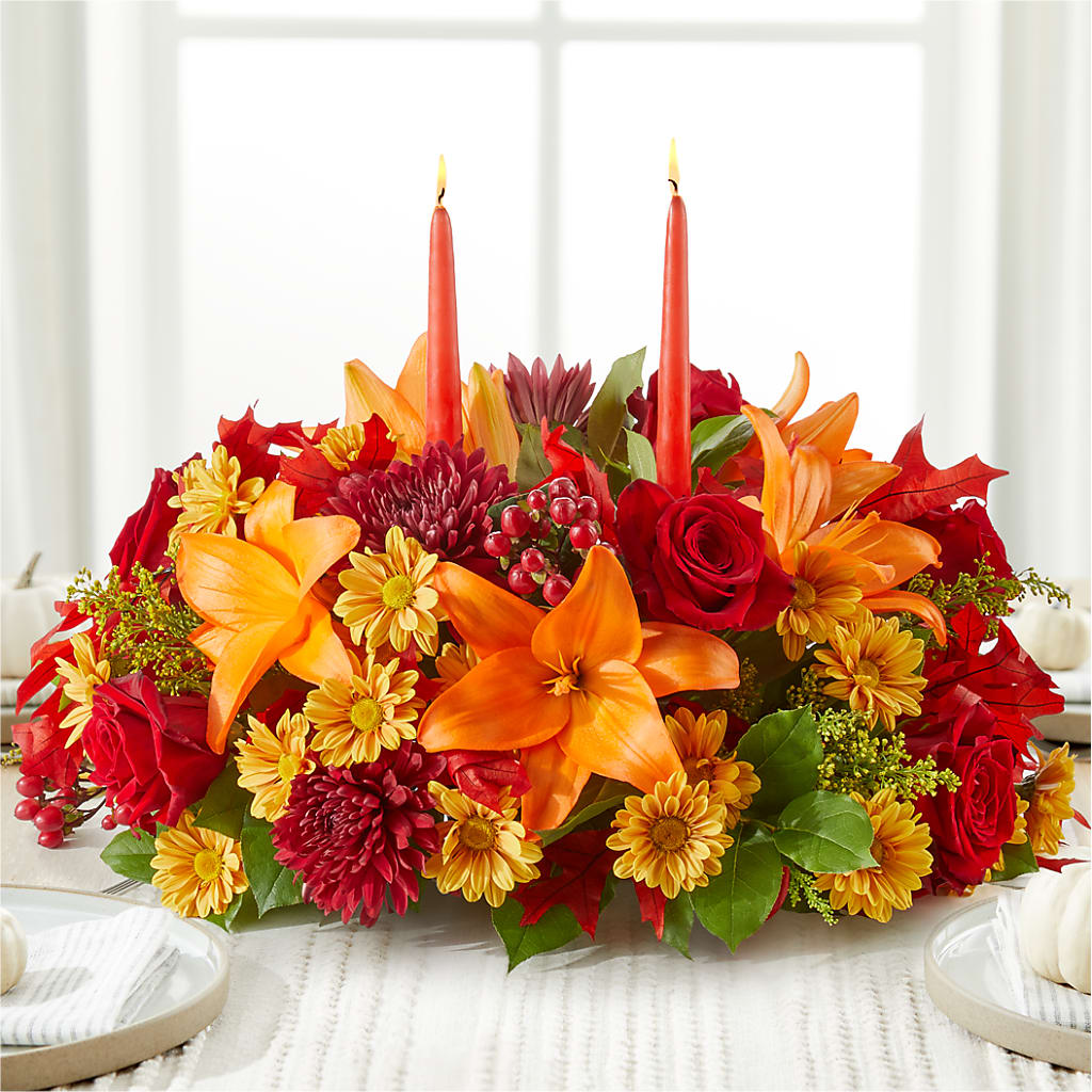Autumn's Embrace Centerpiece – FLOWERS BY DICK & SON INC, Akron OH
