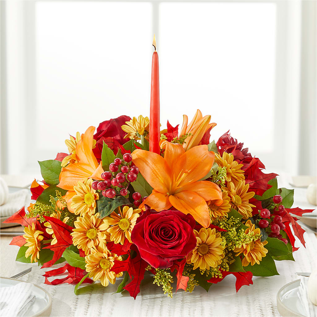 Autumn's Embrace Centerpiece – FLOWERS BY DICK & SON INC, Akron OH