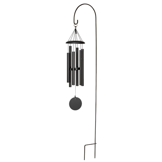 Shepherd's Hook Wind Chime Display